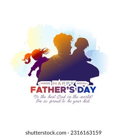 Vector illustration of 18 June, Father's Day poster design.