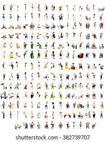 Vector illustration of a 192 characters set