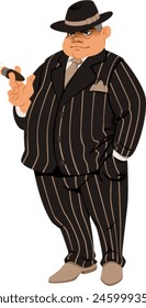 Vector illustration of a 1920's style gangster boss.