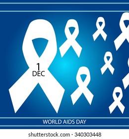 Vector illustration of 1st December World Aids Day background.