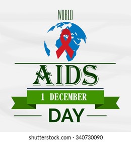 Vector illustration of 1st December World Aids Day Background.