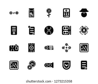 Vector Illustration Of 20 Icons. Editable Pack Bitcoin, Encrypted, Mining, Altcoin, Anonymity, Ethereum, Bitcoin