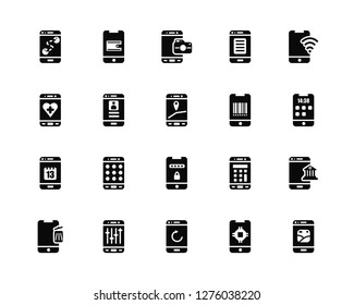 Vector Illustration Of 20 Icons. Editable Pack Game, Cpu, Smartphone, Configuration, Delete, Wifi, Qr code, Password, Calendar, Login, Camera