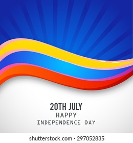 Vector illustration 20 July Colombia Independence Day - Colombia National Day Celebration Card, Background.