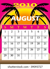 Vector Illustration of 2010 Calendar with a monthly, I have all 12 months designed seperately or all 12 months in a single design.