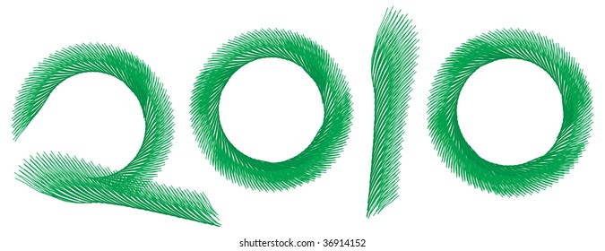 Vector Illustration 2010 New Year's