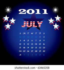Vector Illustration of 2011 Calendar with a monthly, I have all 12 months designed separately or all 12 months in a single design.