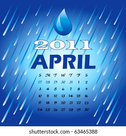 Vector Illustration of 2011 Calendar with a monthly, I have all 12 months designed separately or all 12 months in a single design.