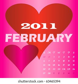 Vector Illustration of 2011 Calendar with a monthly, I have all 12 months designed separately or all 12 months in a single design.