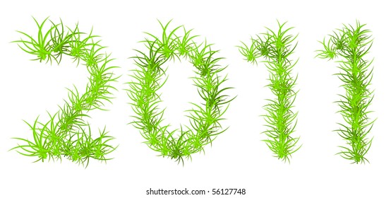 Ilustración vectorial del año 2011 - concepto de ecología