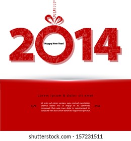 Vector illustration of 2014 New year