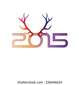 vector illustration 2015 with horns