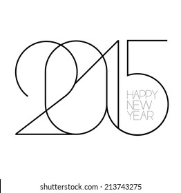 vector illustration of 2015 new year 