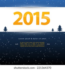 Vector illustration of 2015 New year