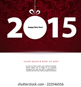 Vector illustration of 2015 New year