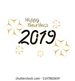 Vector illustration, 2019. New Year design element