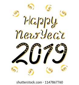 Vector illustration, 2019. New Year design element