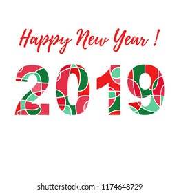 Vector illustration, 2019. New Year design element.