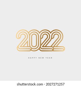 Vector illustration with 2022 sign for flyer template, greeting card, poster, banner or social media. Happy New Year and Merry Christmas.