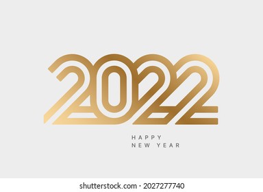 Ilustración vectorial con signo 2022 para planilla de volante, tarjeta de saludo, afiche, banner o medios sociales. Feliz Año Nuevo y Feliz Navidad.