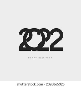 Vector illustration with 2022 sign for flyer template, greeting card, poster, banner or social media. Happy New Year and Merry Christmas.