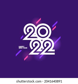 Vector illustration with 2022 sign for flyer template, greeting card, poster, banner or social media. Happy New Year and Merry Christmas.