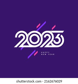Vector illustration with 2023 sign for flyer template, greeting card, poster, banner or social media. Logo for Happy New Year and Merry Christmas.