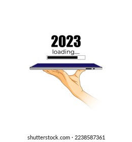 ilustración vectorial para 2023 start y 2022 end