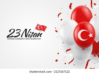 Vector Illustration of 23 April, National sovereignty and children's day
