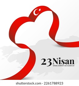 Vector Illustration of 23 April, National sovereignty and children's day
