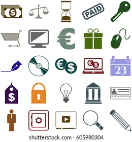 Vector Illustration of 25 icon set. business Icons
