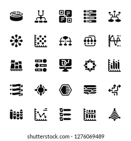 Vector Illustration Of 25 Icons. Editable Pack Pie chart, Loss, Infographic, Line Bar Hexagon, Chart