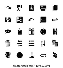 Vector Illustration Of 25 Icons. Editable Pack o, Reply, Clear, Block, Edit, Reply all, Add, Priority, Remove, Paste, Report, Cut
