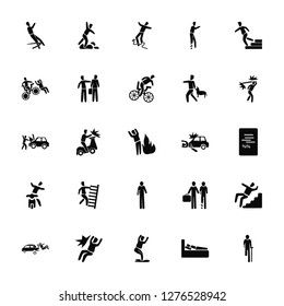Vector Illustration Of 25 Icons. Editable Pack Accident, Hospitalization, Fall Car car Hand accident, motorcycle accident - Shutterstock ID 1276528942