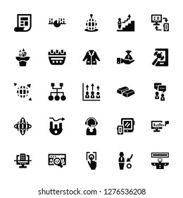 Vector Illustration Of 25 Icons. Editable Pack Newspaper, Strategy, Fingerprint, Browser, Resume, Legal, Gold, Support, Business, Supplies, Worldwide, Chart