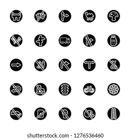 Vector Illustration Of 25 Icons. Editable Pack Bridge, No bombs, ice cream, gambling, rodents, Baggage, T junction, Traffic light, skating, fireworks, Intersection, parking