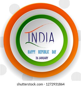 vector illustration of 26 January Happy Republic Day of India background