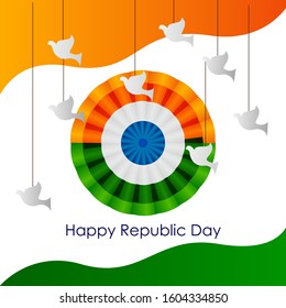 vector illustration of 26 January Happy Republic Day of India background