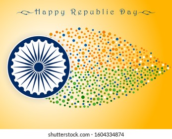 vector illustration of 26 January Happy Republic Day of India background