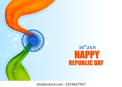 vector illustration of 26 January Happy Republic Day of India background