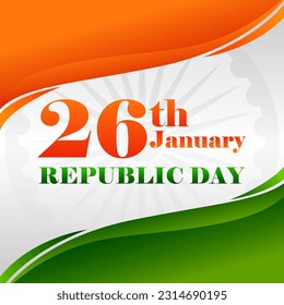 ilustración vectorial del 26 de enero Feliz Día de la República de la India