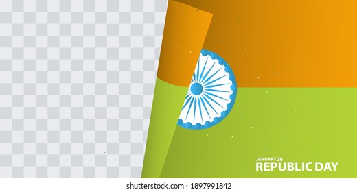 Ilustración vectorial del 26 de enero, día de la república India.