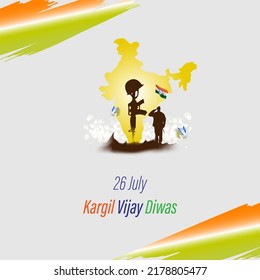 VECTOR ILLUSTRATION FOR 26 JULY VIJAY KARGIL DIWAS MEANS 26 JULY KARGIL 