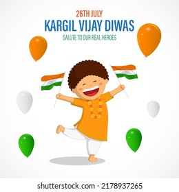 VECTOR ILLUSTRATION FOR 26 JULY VIJAY KARGIL DIWAS MEANS 26 JULY KARGIL 