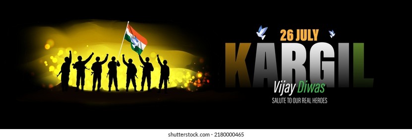 VECTOR ILLUSTRATION FOR 26 JULY VIJAY KARGIL DIWAS MEANS 26 JULY KARGIL 