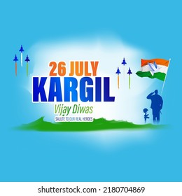 VECTOR ILLUSTRATION FOR 26 JULY VIJAY KARGIL DIWAS MEANS 26 JULY KARGIL 