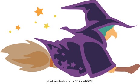 Vector illustration of “Witch character”.