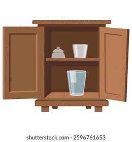 Vector illustration of a cupboard��