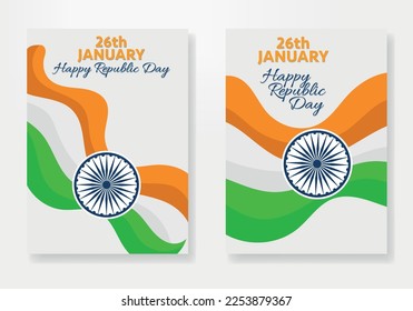 Vector Illustration of 26th of January, Republic Day Celebration of India. India Poster Design.