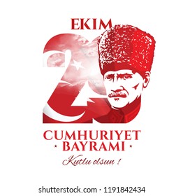 vector illustration 29 ekim Cumhuriyet Bayrami kutlu olsun, Republic Day Turkey. Translation: 29 october Republic Day Turkey and the National Day in Turkey happy holiday. graphic for design elements vector illustration 29 ekim Cumhuriyet Bayrami kutlu olsun, Republic Day Turkey. Translation: 29 october Republic Day Turkey and the National Day in Turkey happy holiday. graphic for design elements